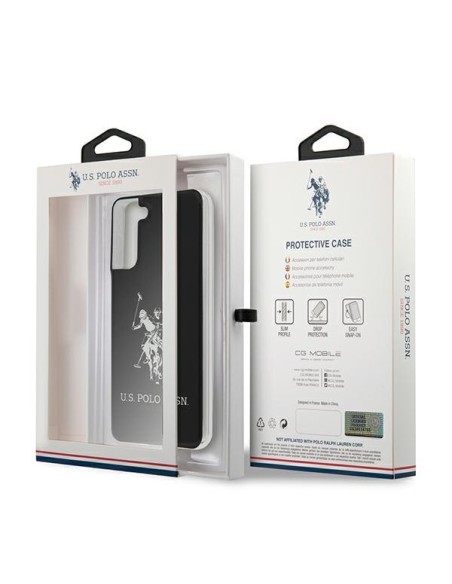 JAV Polo Assn byla Blizgus didelis logotipas Samsung Galaxy S21+ – juodas JAV Polo Assn byla Blizgus didelis logotipas Samsung Galaxy S21+ – juodas