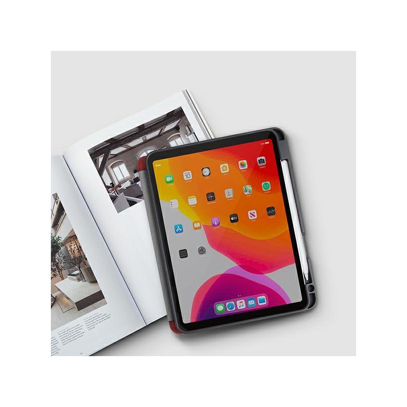 UNIQ Transforma Rigor dėklas, skirtas iPad Air 10.9 (2020) – raudonas