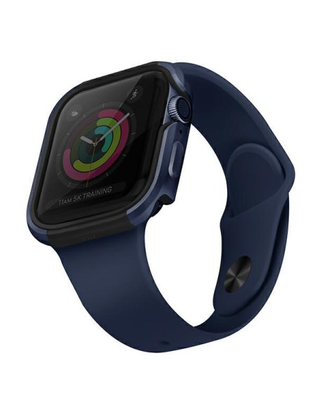 UNIQ Valencia dėklas Apple Watch 4 / 5 / 6 / SE 40mm - mėlynas UNIQ Valencia dėklas Apple Watch 4 / 5 / 6 / SE 40mm - mėlynas