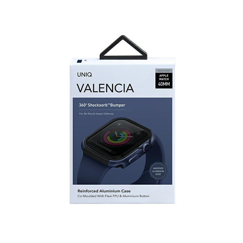 UNIQ Valencia dėklas Apple Watch 4 / 5 / 6 / SE 40mm - mėlynas