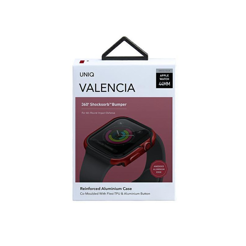UNIQ Valencia dėklas Apple Watch 4 / 5 / 6 / SE 44mm - raudonas