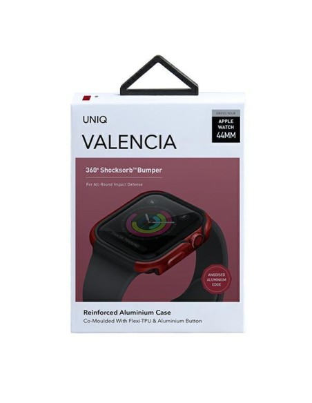 UNIQ Valencia dėklas Apple Watch 4 / 5 / 6 / SE 44mm - raudonas