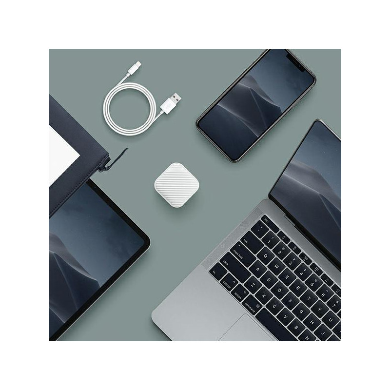 UNIQ Verge Pro 66W GaN USB-C sieninis įkroviklis - baltas