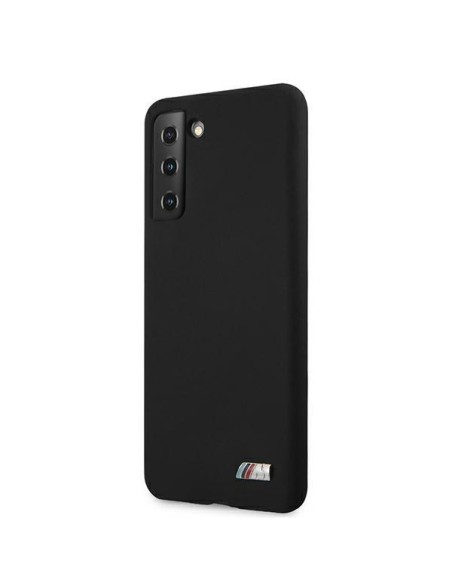 BMW Silicone M Collection dėklas, skirtas Samsung Galaxy S21+ - juodas BMW Silicone M Collection dėklas, skirtas Samsung Galaxy S21+ - juodas