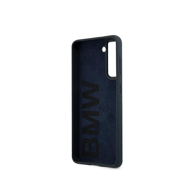 BMW Silicone Signature dėklas, skirtas Samsung Galaxy S21+ - tamsiai mėlynas