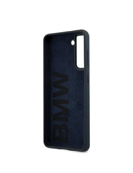 BMW Silicone Signature dėklas, skirtas Samsung Galaxy S21+ - tamsiai mėlynas BMW Silicone Signature dėklas, skirtas Samsung Galaxy S21+ - tamsiai mėlynas