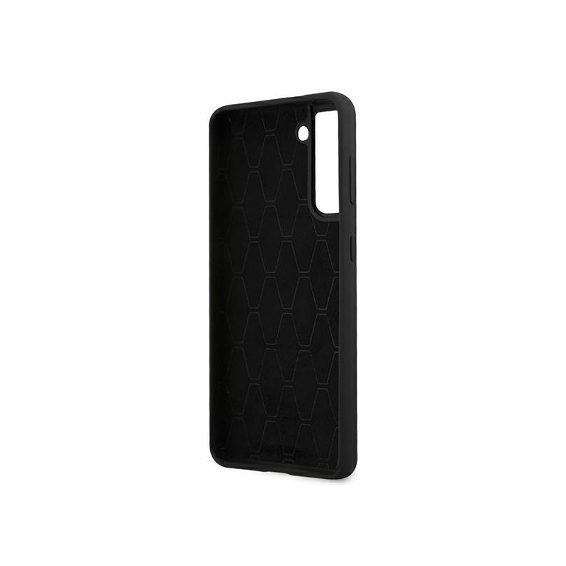 BMW Silicone Stripes M Collection dėklas, skirtas Samsung Galaxy S21+ - juodas