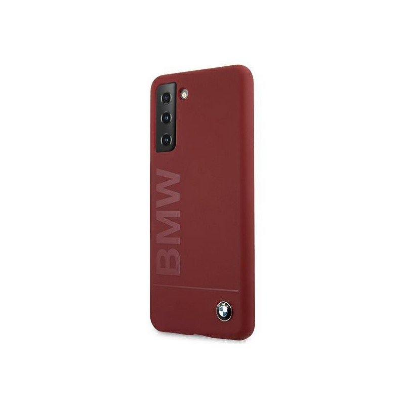 BMW Silicone Signature Logo dėklas, skirtas Samsung Galaxy S21+ - raudonas