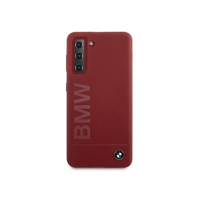 BMW Silicone Signature Logo dėklas, skirtas Samsung Galaxy S21+ - raudonas