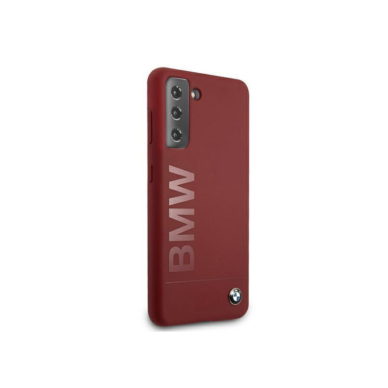 BMW Silicone Signature Logo dėklas, skirtas Samsung Galaxy S21+ - raudonas