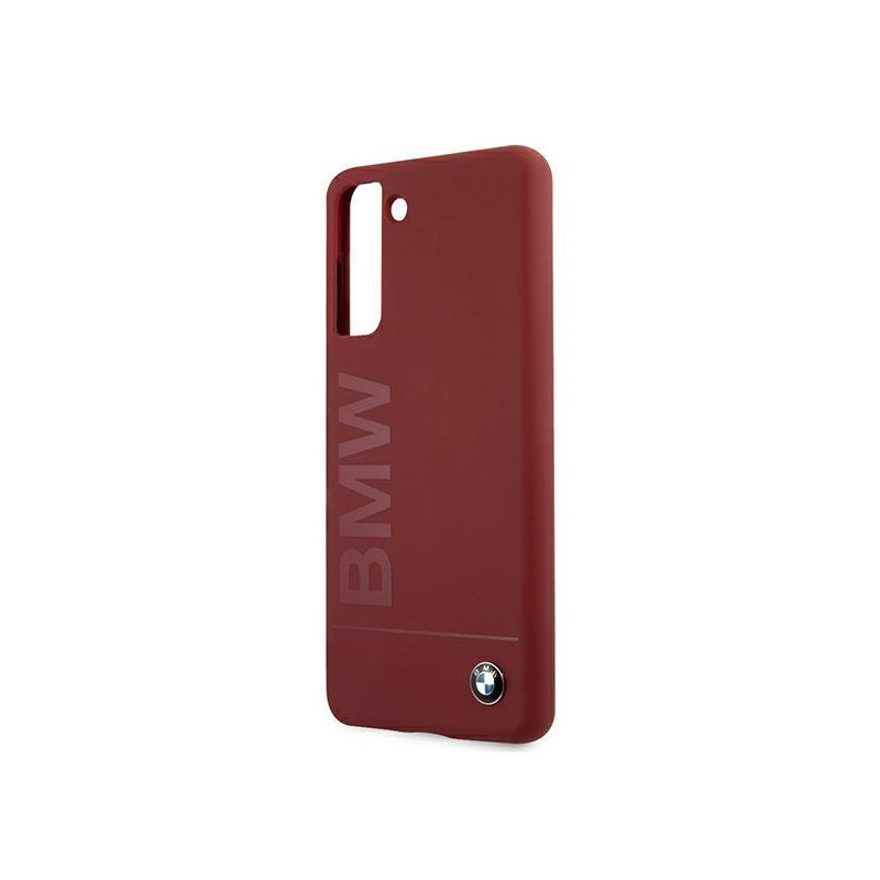 BMW Silicone Signature Logo dėklas, skirtas Samsung Galaxy S21+ - raudonas