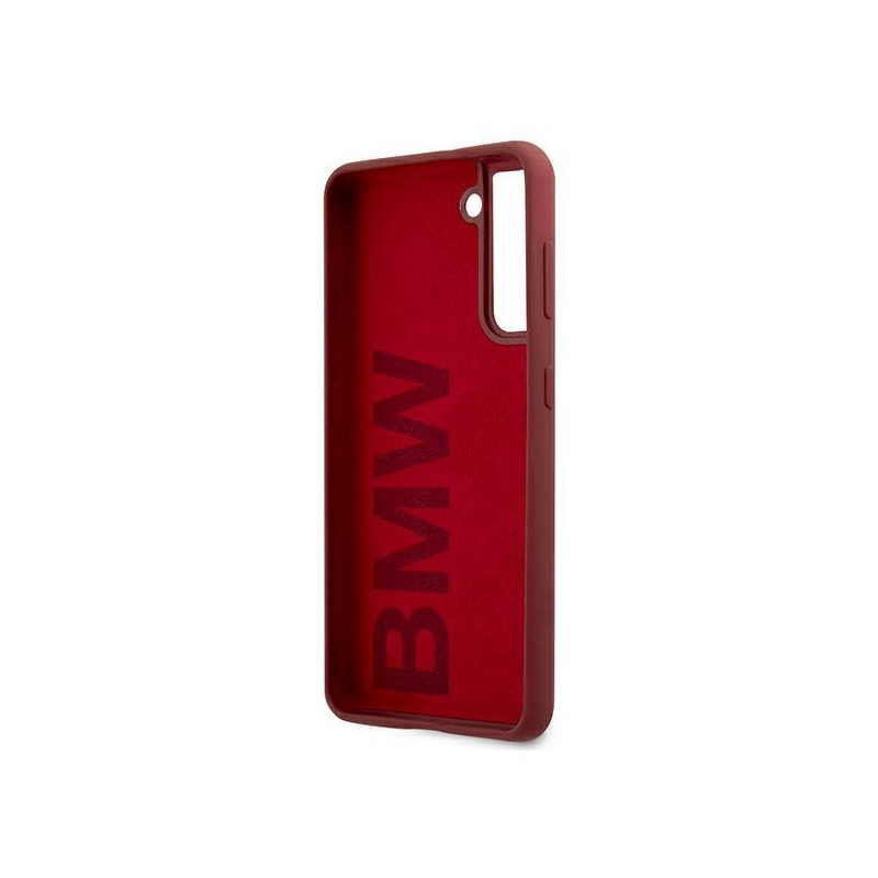 BMW Silicone Signature Logo dėklas, skirtas Samsung Galaxy S21+ - raudonas