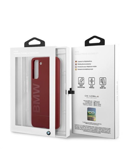 BMW Silicone Signature Logo dėklas, skirtas Samsung Galaxy S21+ - raudonas BMW Silicone Signature Logo dėklas, skirtas Samsung Galaxy S21+ - raudonas