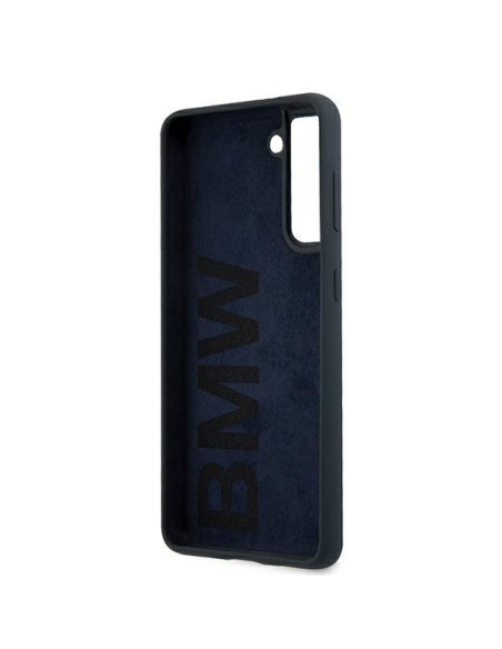 BMW Silicone Signature dėklas, skirtas Samsung Galaxy S21 - tamsiai mėlynas BMW Silicone Signature dėklas, skirtas Samsung Galaxy S21 - tamsiai mėlynas