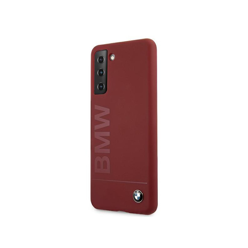 BMW Silicone Signature Logo dėklas, skirtas Samsung Galaxy S21 - raudonas