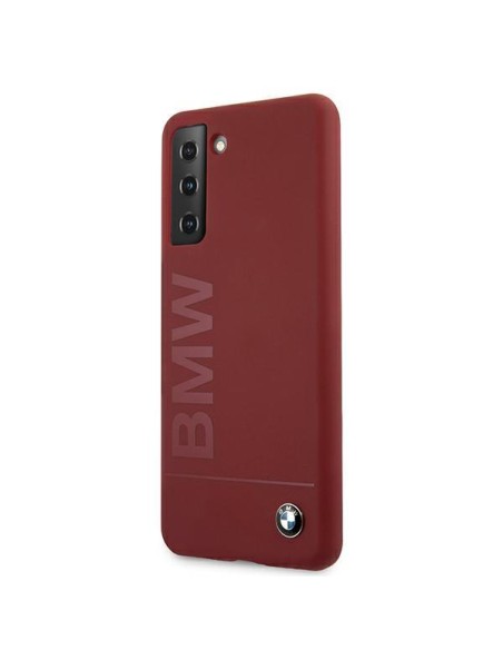 BMW Silicone Signature Logo dėklas, skirtas Samsung Galaxy S21 - raudonas BMW Silicone Signature Logo dėklas, skirtas Samsung Galaxy S21 - raudonas