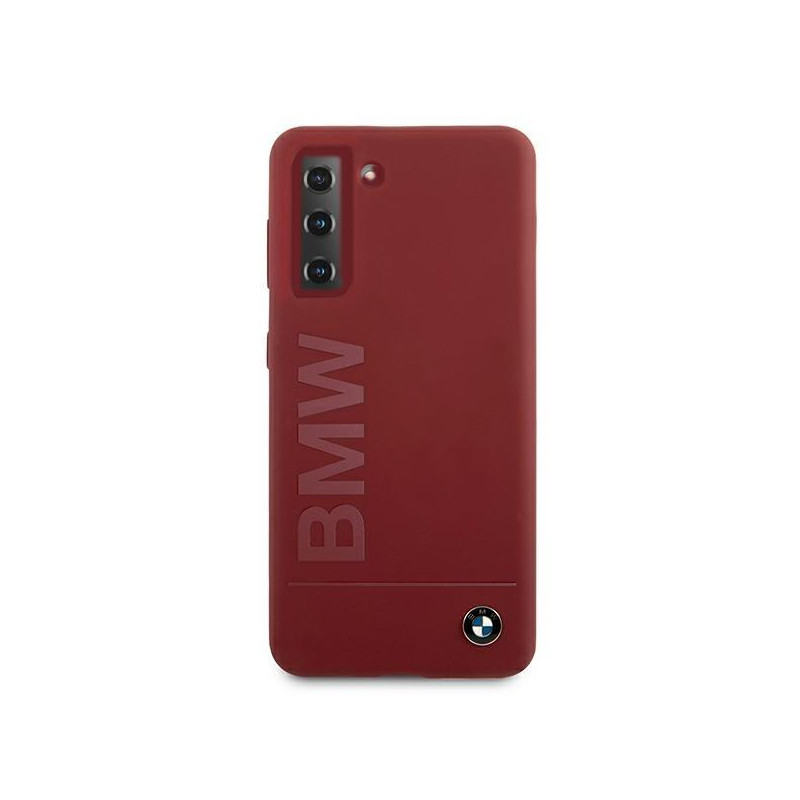 BMW Silicone Signature Logo dėklas, skirtas Samsung Galaxy S21 - raudonas