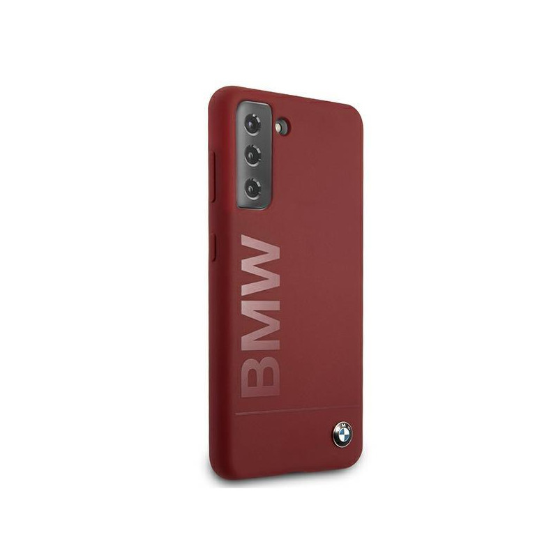 BMW Silicone Signature Logo dėklas, skirtas Samsung Galaxy S21 - raudonas