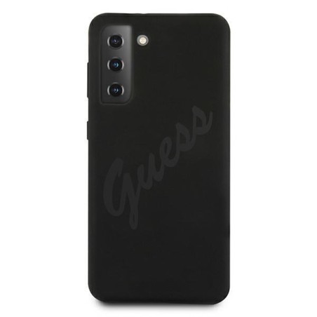 Guess Script Vintage dėklas, skirtas Samsung Galaxy S21+ - juodas Guess Script Vintage dėklas, skirtas Samsung Galaxy S21+ - juodas