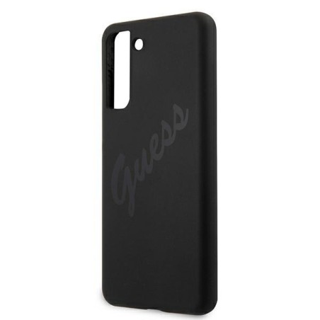 Guess Script Vintage dėklas, skirtas Samsung Galaxy S21+ - juodas Guess Script Vintage dėklas, skirtas Samsung Galaxy S21+ - juodas