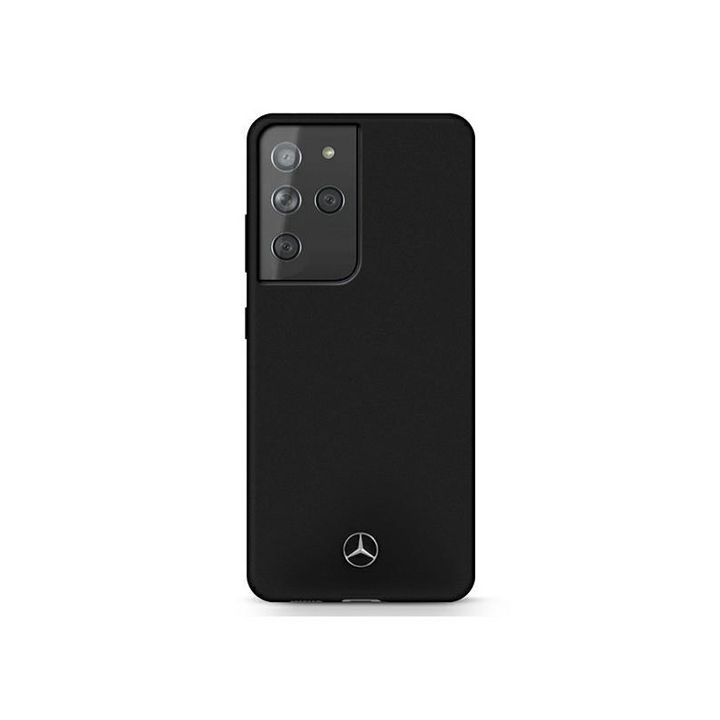 Mercedes Silicone Line dėklas Samsung Galaxy S21 Ultra - juodas