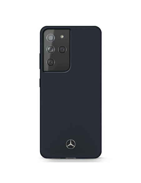 Mercedes Silicone Line dėklas Samsung Galaxy S21 Ultra - mėlynas Mercedes Silicone Line dėklas Samsung Galaxy S21 Ultra - mėlynas