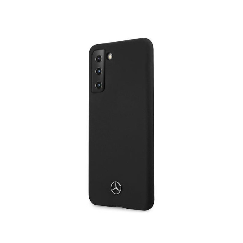 Mercedes Silicone Line dėklas Samsung Galaxy S21+ - juodas
