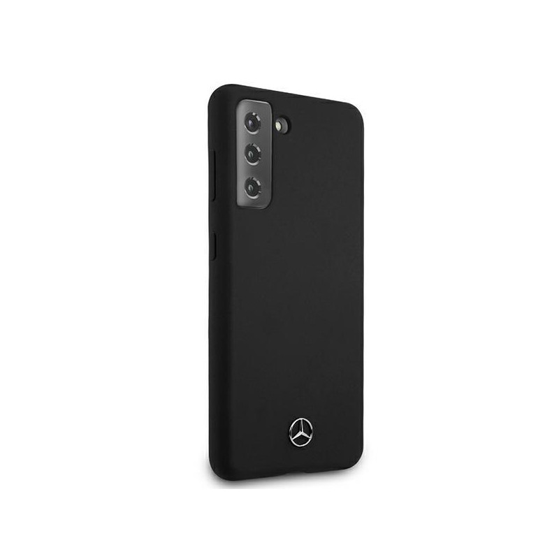 Mercedes Silicone Line dėklas Samsung Galaxy S21+ - juodas