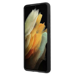 Mercedes Silicone Line dėklas Samsung Galaxy S21+ - juodas