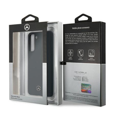 Mercedes Silicone Line dėklas Samsung Galaxy S21+ - mėlynas Mercedes Silicone Line dėklas Samsung Galaxy S21+ - mėlynas