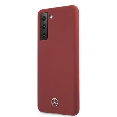 Mercedes Silicone Line dėklas Samsung Galaxy S21+ - raudonas Mercedes Silicone Line dėklas Samsung Galaxy S21+ - raudonas