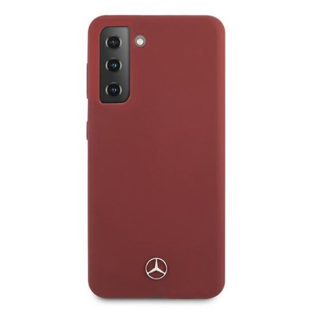 Mercedes Silicone Line dėklas Samsung Galaxy S21+ - raudonas Mercedes Silicone Line dėklas Samsung Galaxy S21+ - raudonas