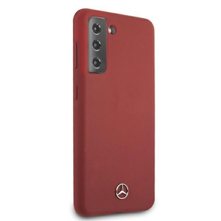 Mercedes Silicone Line dėklas Samsung Galaxy S21+ - raudonas Mercedes Silicone Line dėklas Samsung Galaxy S21+ - raudonas