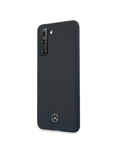 Mercedes Silicone Line dėklas Samsung Galaxy S21 - mėlynas Mercedes Silicone Line dėklas Samsung Galaxy S21 - mėlynas