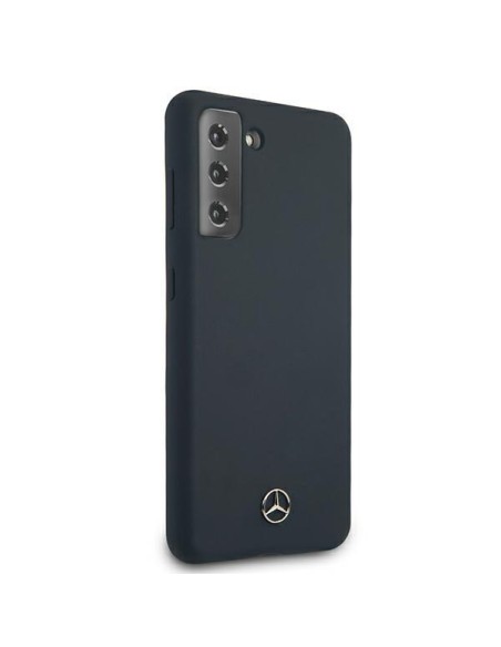 Mercedes Silicone Line dėklas Samsung Galaxy S21 - mėlynas Mercedes Silicone Line dėklas Samsung Galaxy S21 - mėlynas