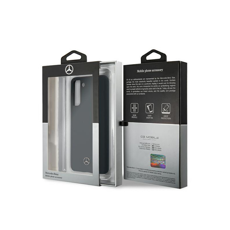 Mercedes Silicone Line dėklas Samsung Galaxy S21 - mėlynas