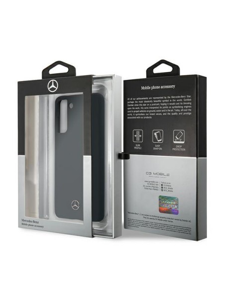 Mercedes Silicone Line dėklas Samsung Galaxy S21 - mėlynas Mercedes Silicone Line dėklas Samsung Galaxy S21 - mėlynas