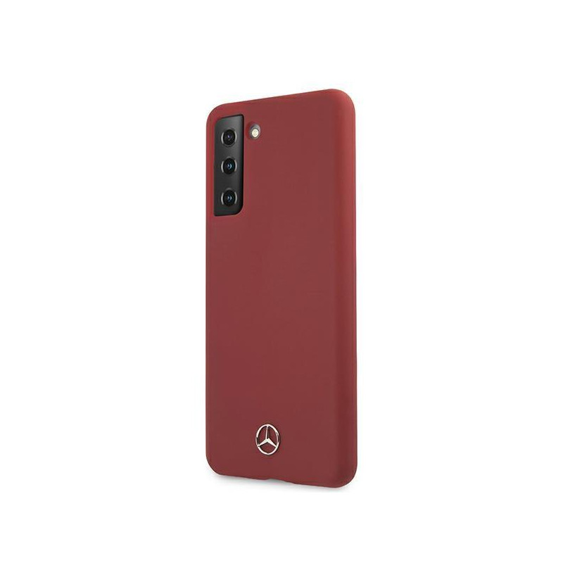 Mercedes Silicone Line dėklas Samsung Galaxy S21 - raudonas