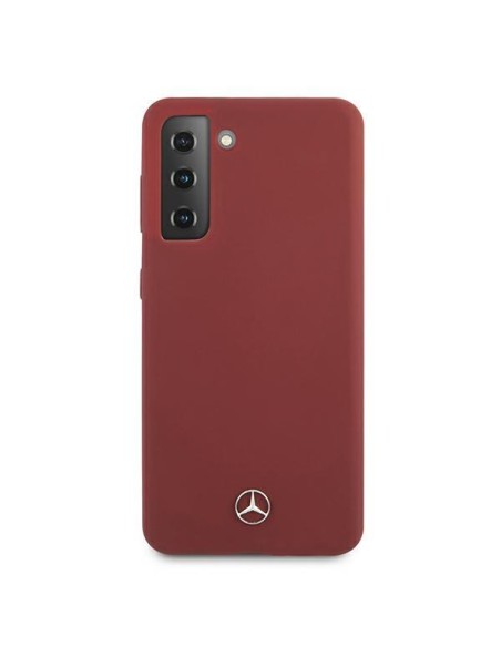 Mercedes Silicone Line dėklas Samsung Galaxy S21 - raudonas Mercedes Silicone Line dėklas Samsung Galaxy S21 - raudonas
