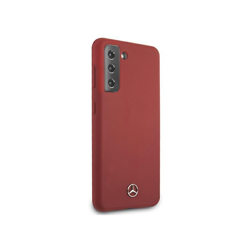 Mercedes Silicone Line dėklas Samsung Galaxy S21 - raudonas