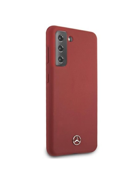 Mercedes Silicone Line dėklas Samsung Galaxy S21 - raudonas Mercedes Silicone Line dėklas Samsung Galaxy S21 - raudonas