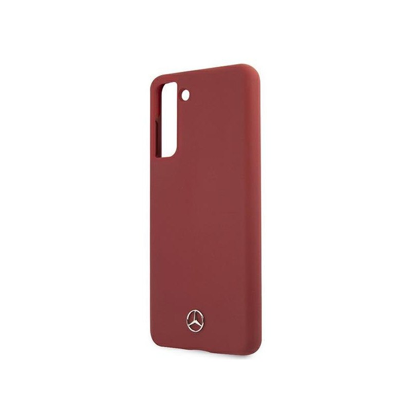 Mercedes Silicone Line dėklas Samsung Galaxy S21 - raudonas