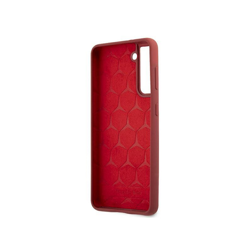 Mercedes Silicone Line dėklas Samsung Galaxy S21 - raudonas