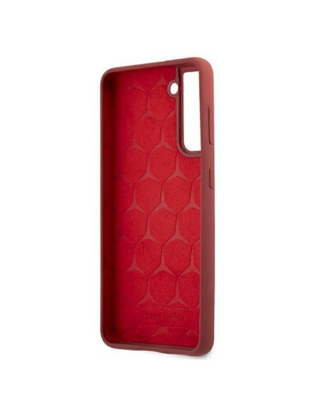 Mercedes Silicone Line dėklas Samsung Galaxy S21 - raudonas Mercedes Silicone Line dėklas Samsung Galaxy S21 - raudonas