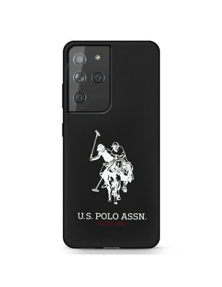 JAV Polo Assn byla „Samsung Galaxy S21 Ultra“ silikoninis logotipas – juodas
