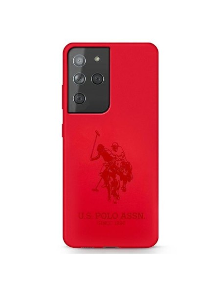 JAV Polo Assn byla Silikoninis tonas Samsung Galaxy S21 Ultra – raudonas