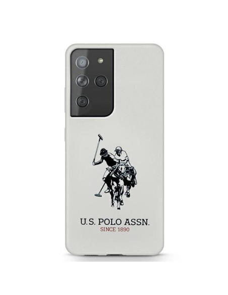 JAV Polo Assn byla „Samsung Galaxy S21 Ultra“ silikoninis logotipas – baltas JAV Polo Assn byla „Samsung Galaxy S21 Ultra“ silikoninis logotipas – baltas