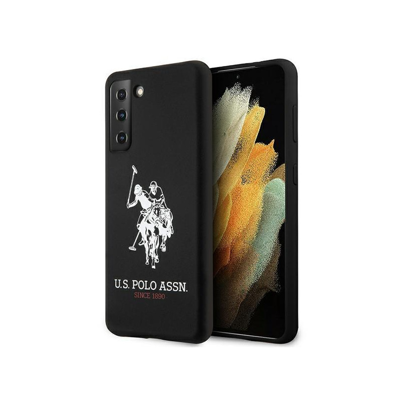 JAV Polo Assn byla Silikono logotipas Samsung Galaxy S21+ – juodas JAV Polo Assn byla Silikono logotipas Samsung Galaxy S21+ – juodas