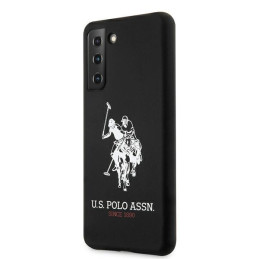 JAV Polo Assn byla Silikono logotipas Samsung Galaxy S21+ – juodas