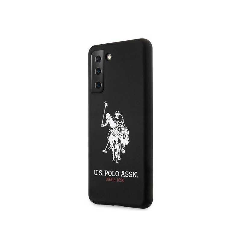 JAV Polo Assn byla Silikono logotipas Samsung Galaxy S21+ – juodas